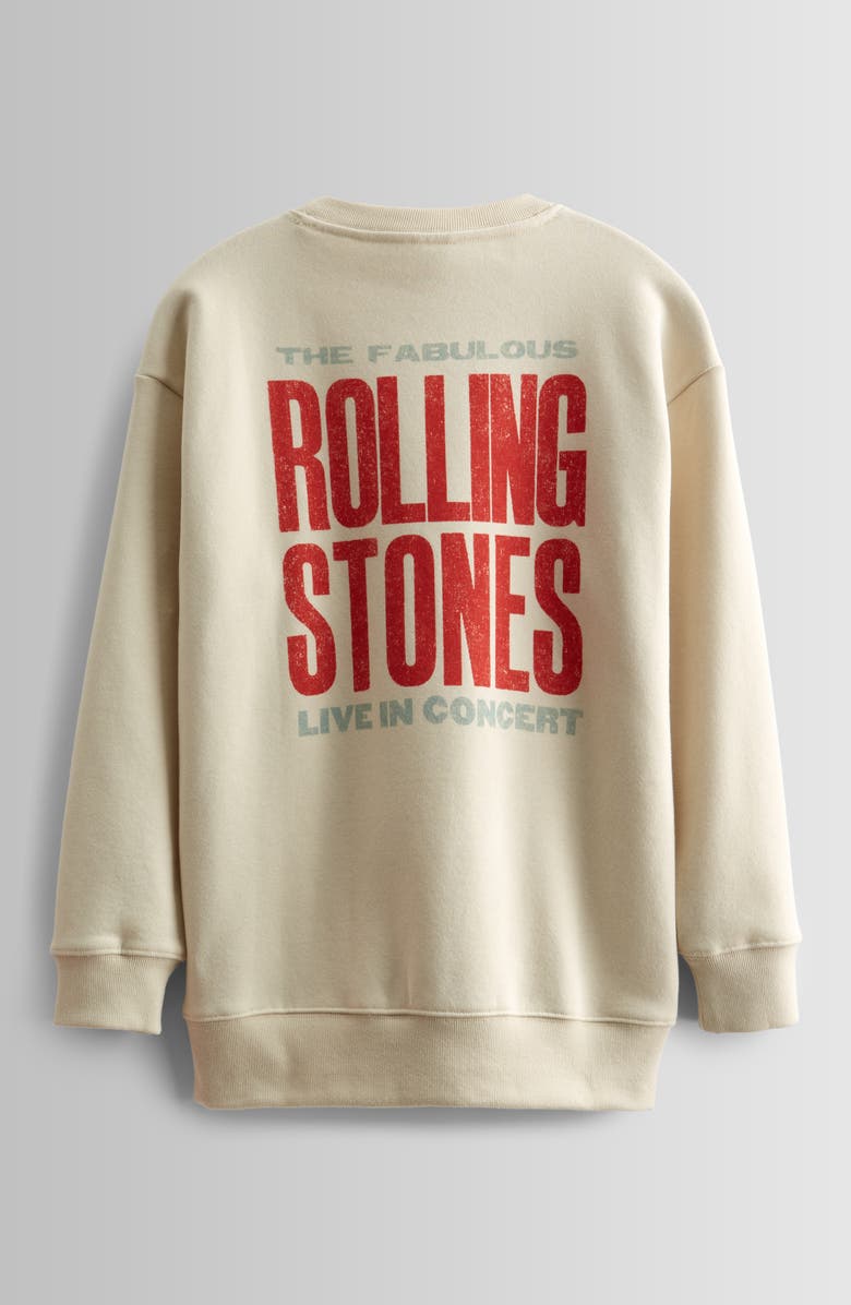 Treasure & Bond Kids' Oversize Graphic Sweatshirt, Alternate, color, Ivory Dove Rolling Stones
