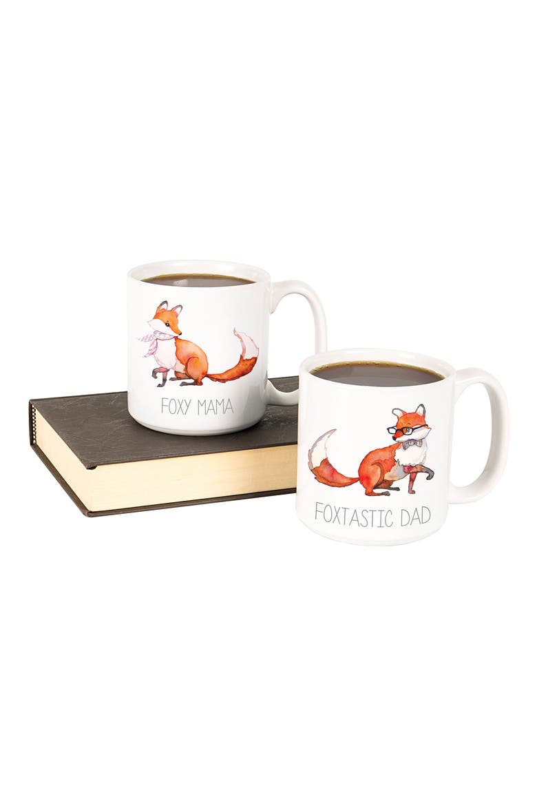 Mom & Dad Fox Set of 2 Coffee Mugs, Alternate, color, NO COLOR