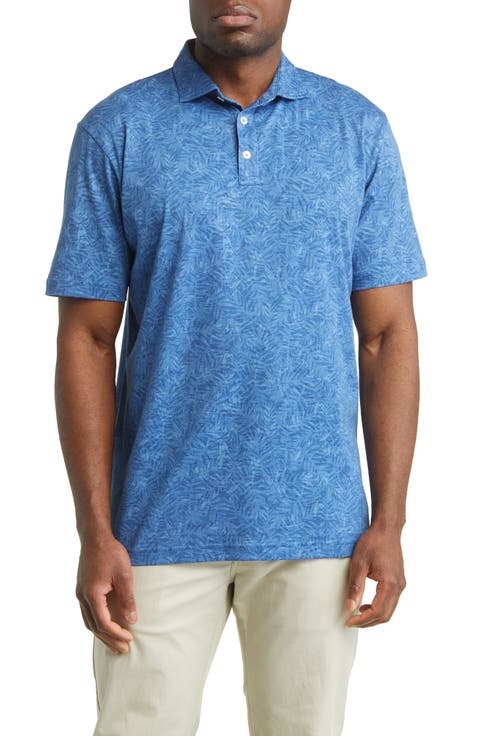 Pilot Mill Palms Print Pima Cotton Polo