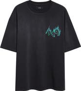 AMIRI Oversize Flames Logo Graphic T-Shirt