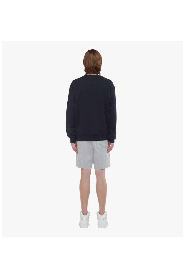 Logo Patch Bouclé Sweatshirt, Alternate, color, Dark Navy