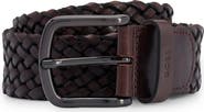 BOSS Sash Woven Leather Belt