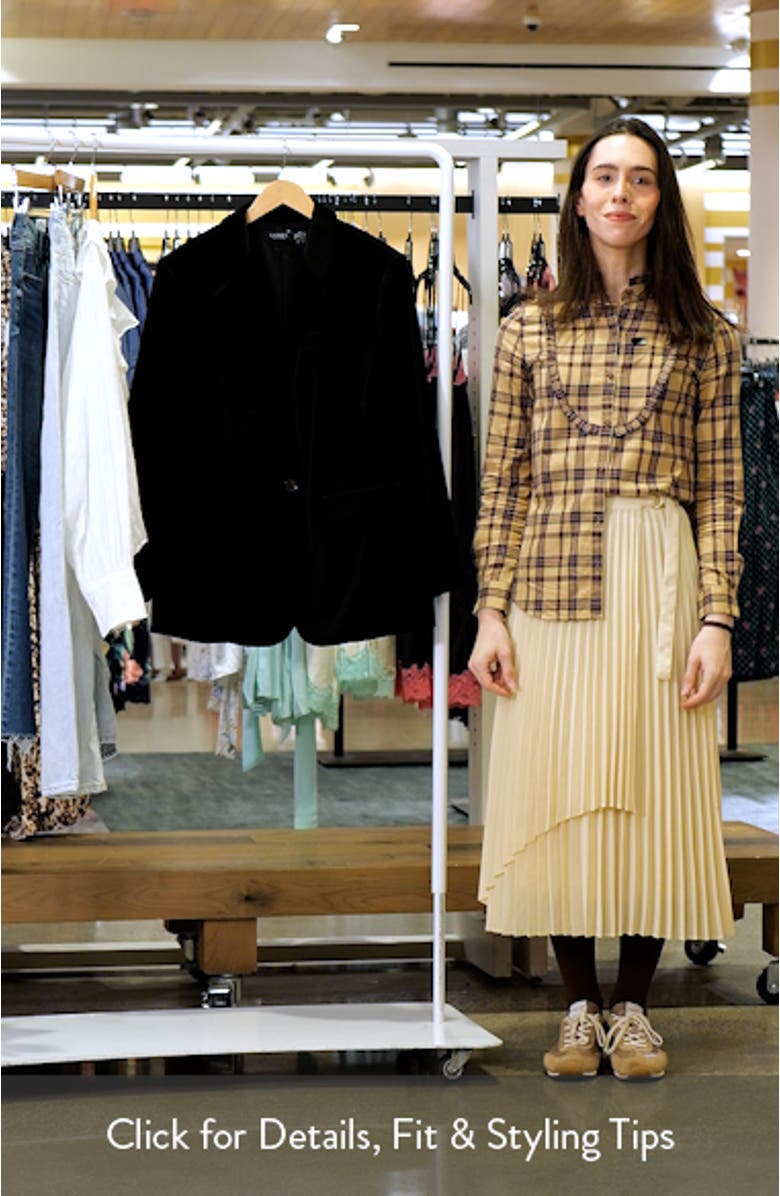 Stretch Velvet Blazer, sales video thumbnail