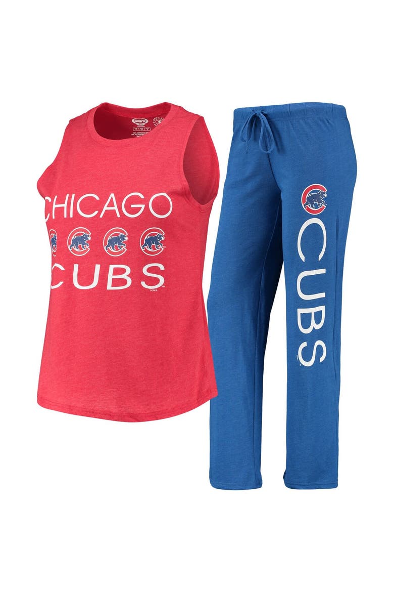 Women's Concepts Sport Royal/Red Chicago Cubs Meter Muscle Tank Top & Pants Sleep Set, Main, color, Royal