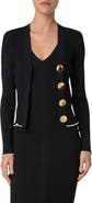 Akris punto V-Neck Rib Cardigan