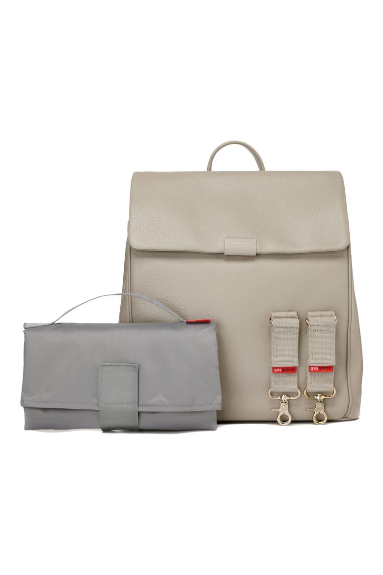 St. James Convertible Leather Diaper Backpack, Alternate, color, TAUPE