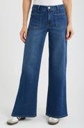 1822 Denim Patch Pocket Wide Leg Jeans
