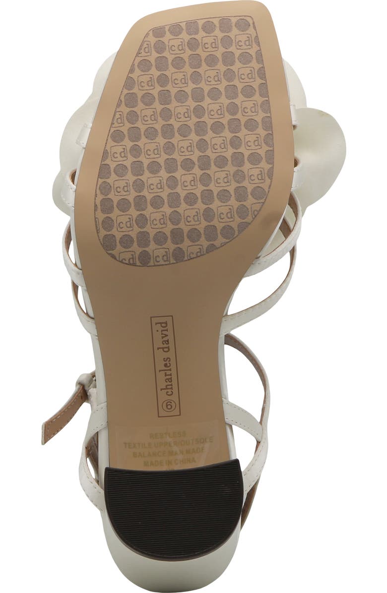 Charles David Restless Ankle Strap Sandal, Alternate, color, Ivory Satin