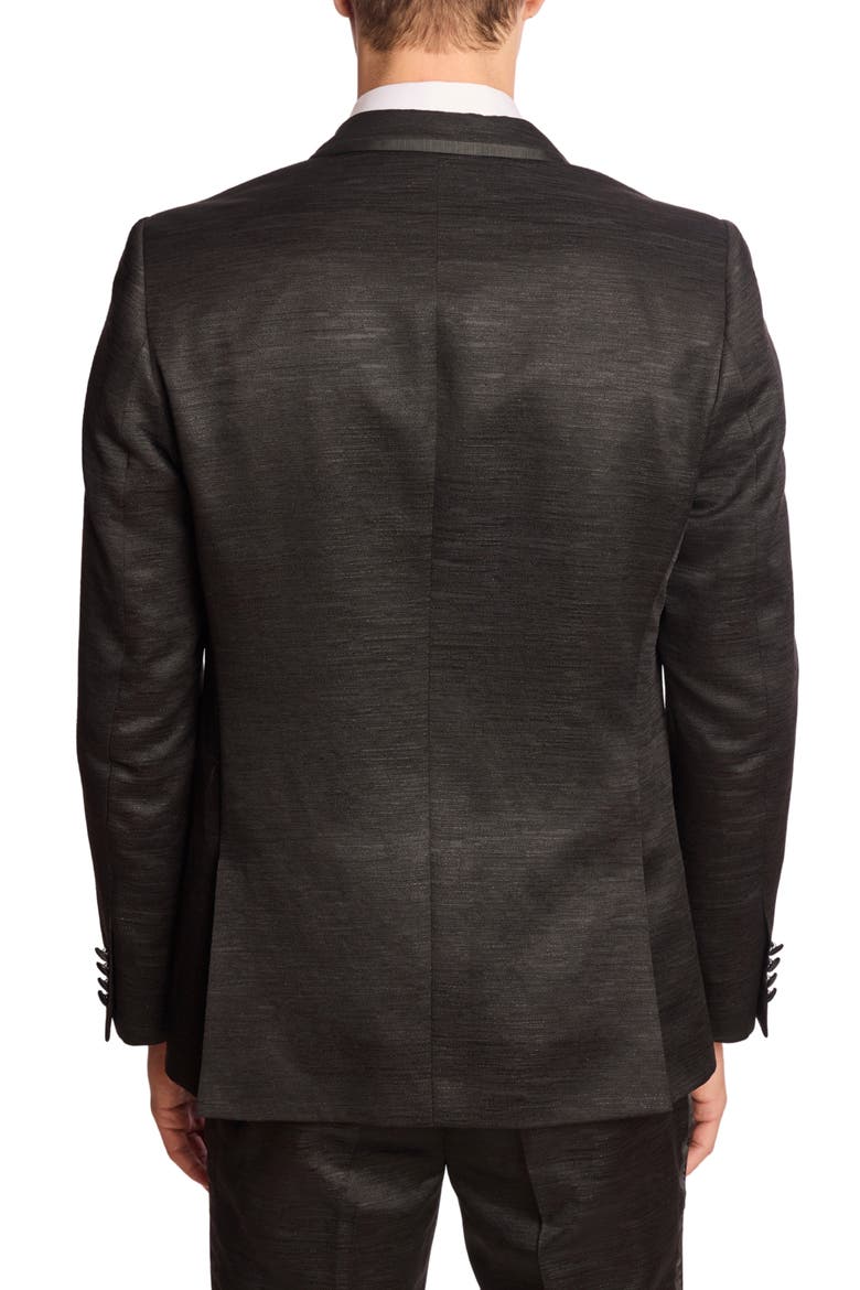 Grosvenor Slim Fit Dinner Jacket, Alternate, color, BLACK JACQUARD