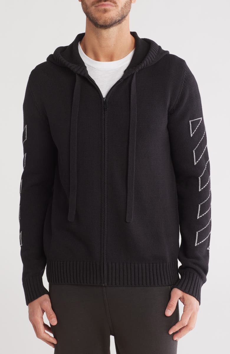 Off-White Diagonal Outline Zip Hoodie, Main, color, 
