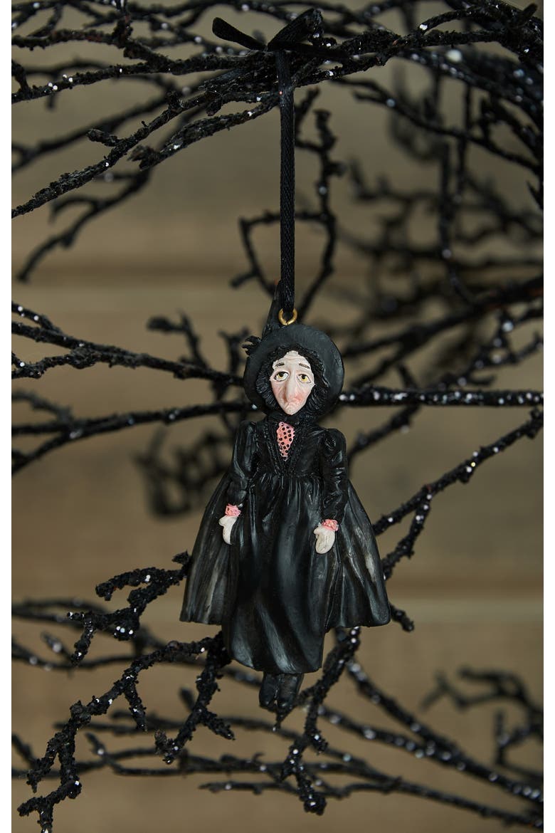 Velma Witch Halloween Joe Spencer Gathered Traditions Ornament, Alternate, color, Black