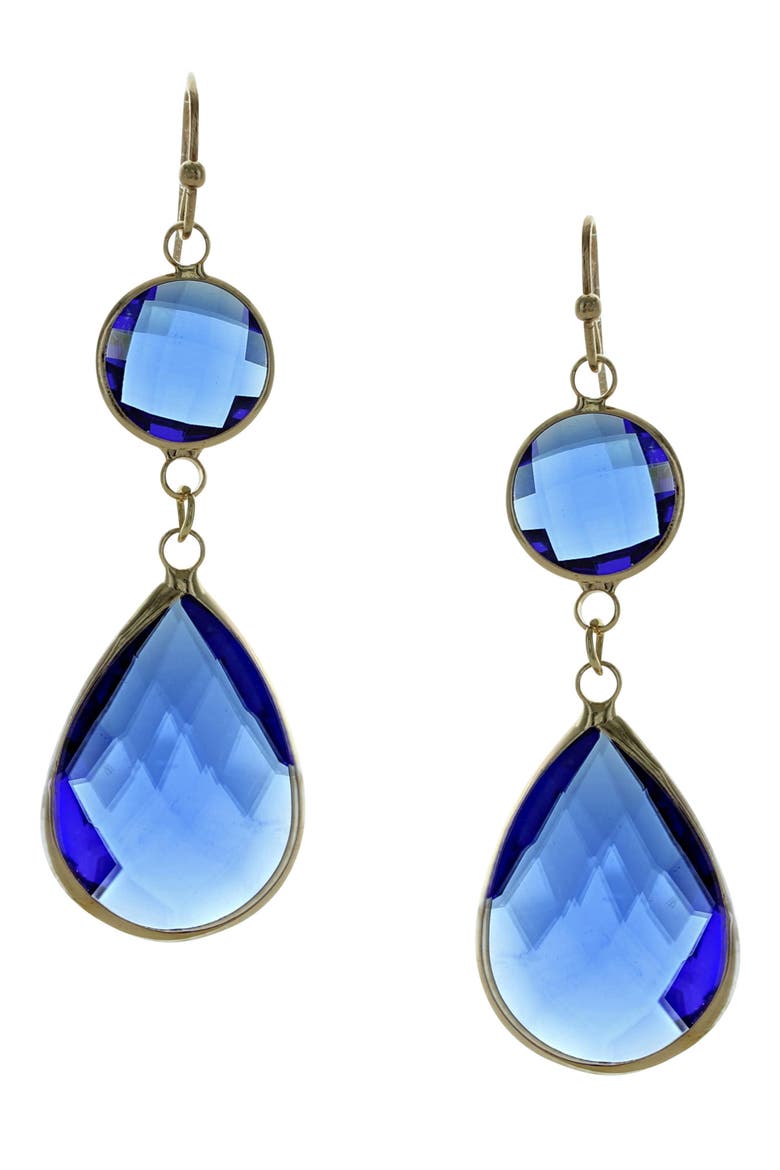 Emmy Dangle Earrings, Main, color, GOLD / BLUE