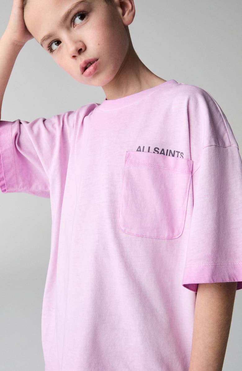 smALLSAINTS by ALLSAINTS Kids' Oversize Logo Pocket T-Shirt, Alternate, color, Purple
