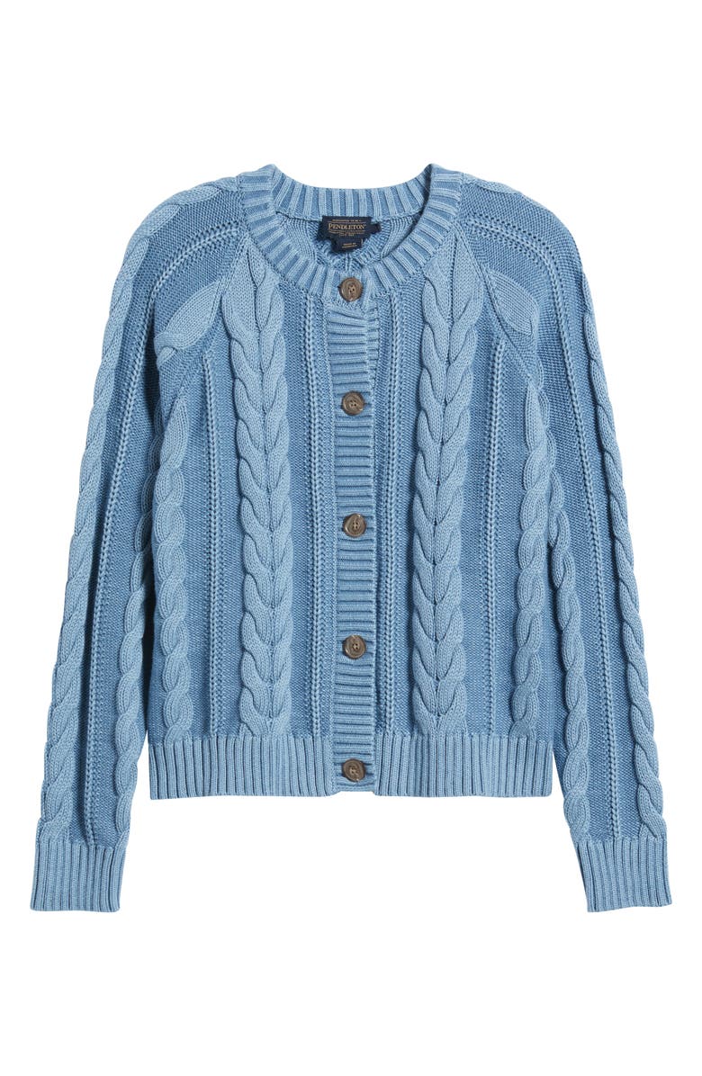 Pendleton Cotton Cable Cardigan, Alternate, color, 