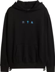 RtA Jordan Oversize Black Circuit Cross Cotton Hoodie