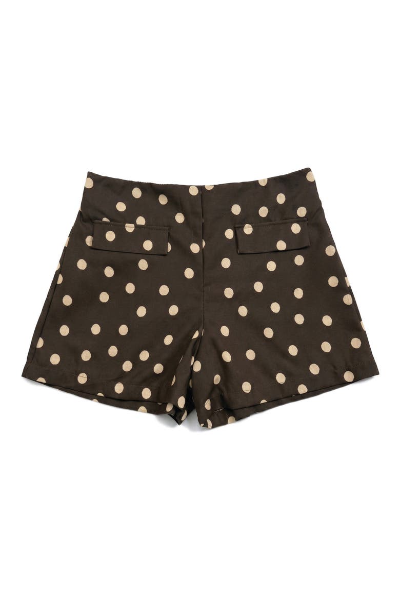 Stella Dot Linen & Cotton Shorts, Alternate, color, POLKA DOTS CREAM