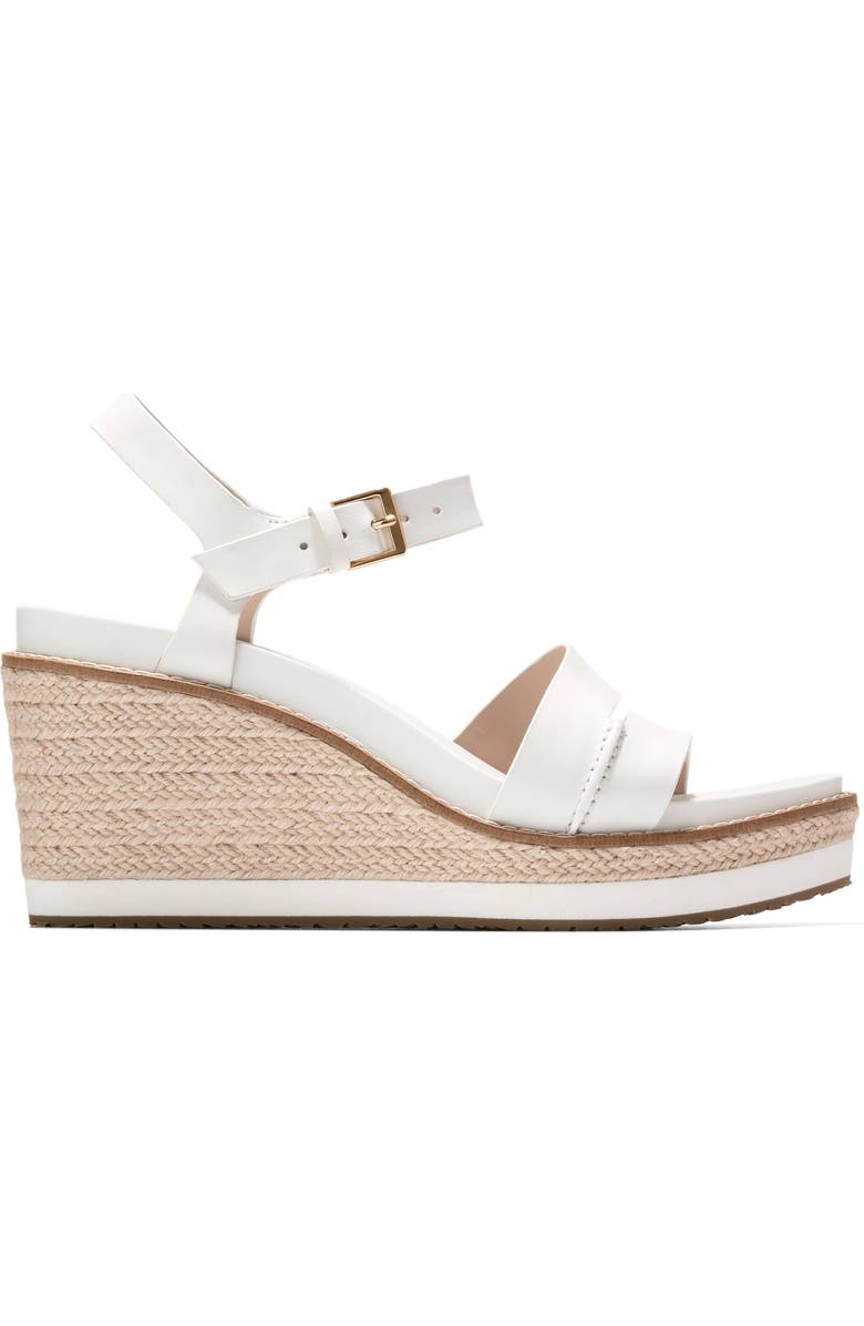 Cole Haan Ronnie Cloudfeel Espadrille Platform Wedge Sandal, Alternate, color, Powder Leather/ Natural