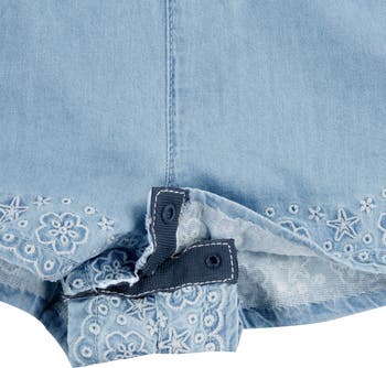 Puff Sleeve Denim Romper