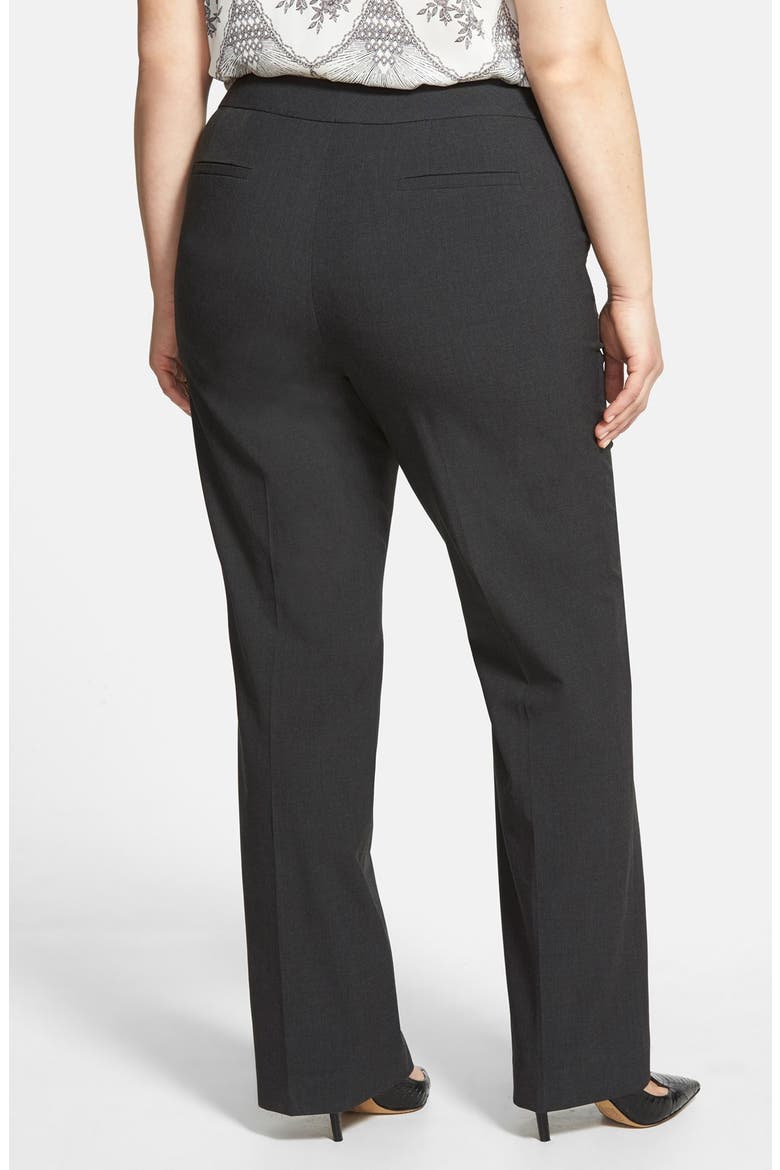 Curvy Fit Pants, Alternate, color, GREY CHARCOAL HEATHER