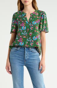 SUGARLIPS Mivie Floral Pleated Top