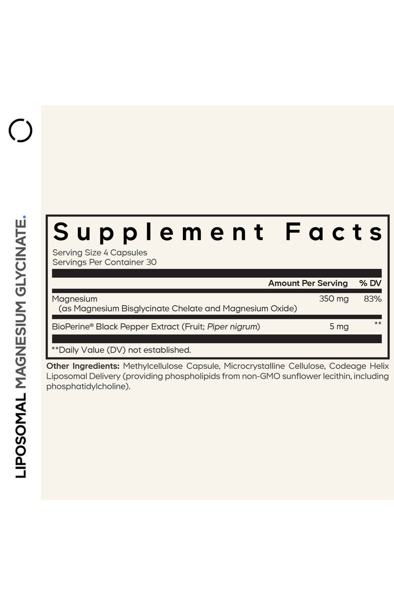 Codeage Magnesium Glycinate Chelate Mineral Supplement 1-Month Supply, Alternate, color, White