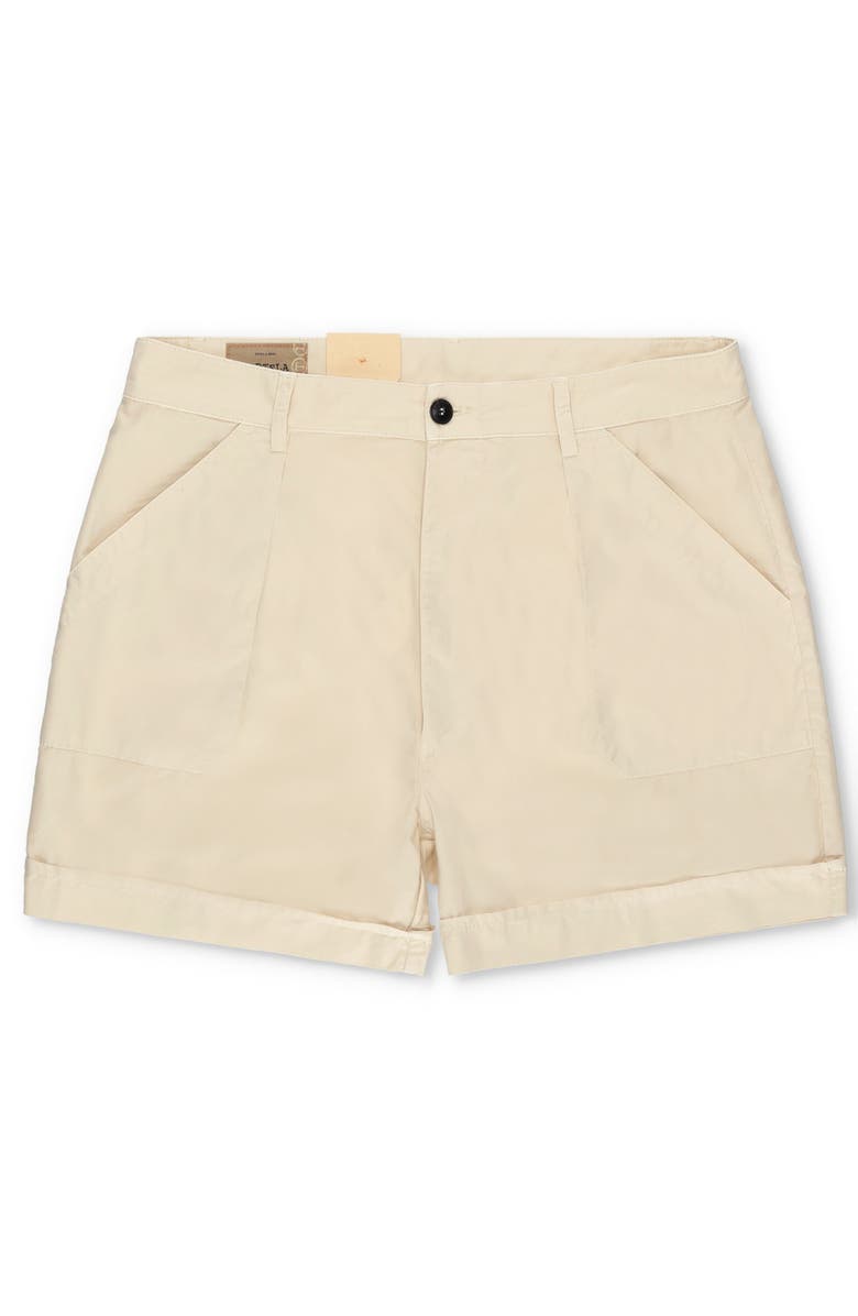 Fortela Haute Twill Cotton Shorts, Main, color, Mlk