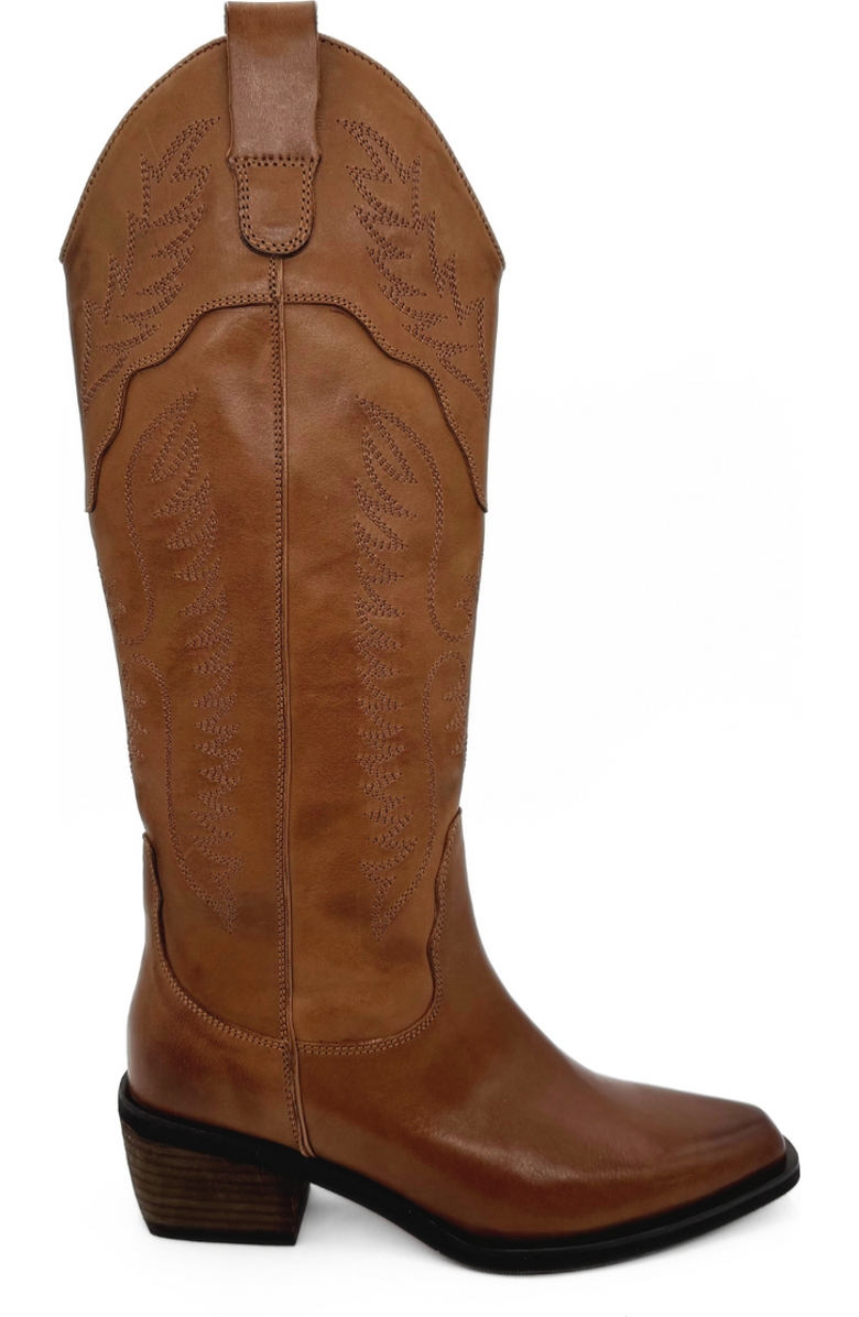 Amie Rafa Montana Leather Western Boots, Main, color, Tan
