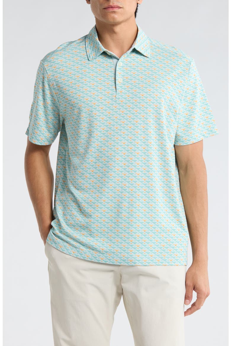 Citrus Martini Cotton Blend Polo, Main, color, DUSTY ARUBA
