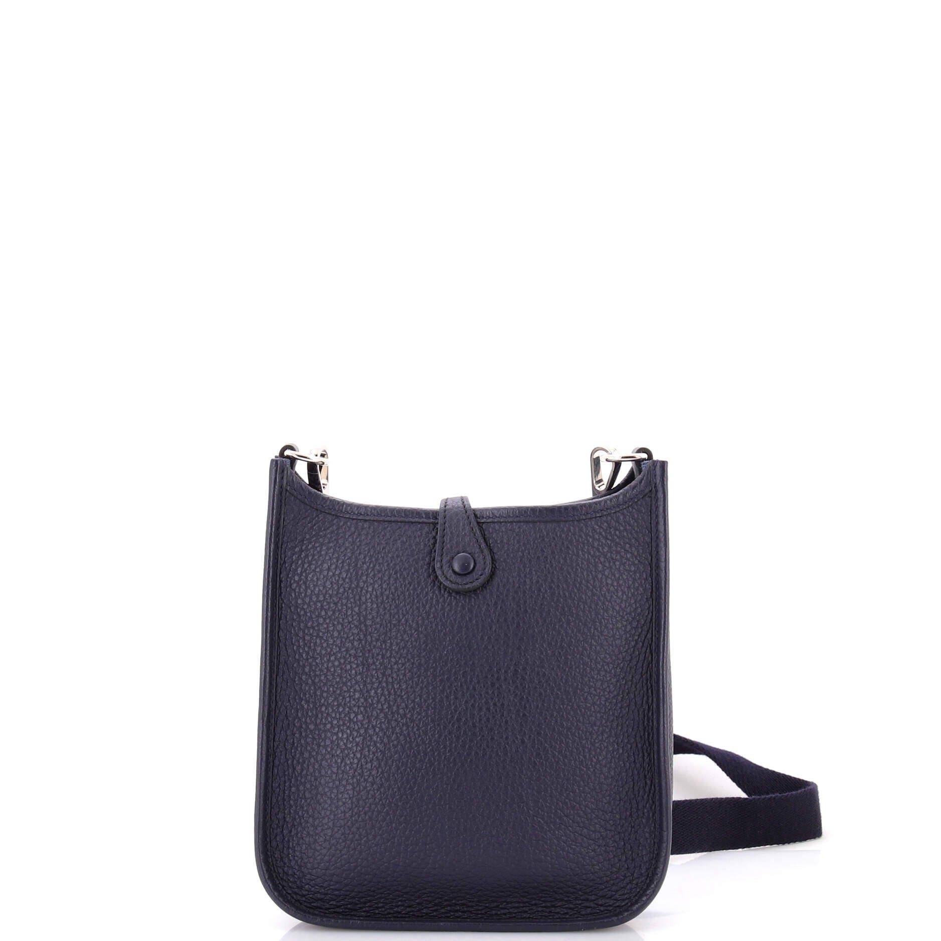 Pre-Owned Hermes Evelyne Bag Gen III Clemence TPM, Alternate, color, Bleu Indigo