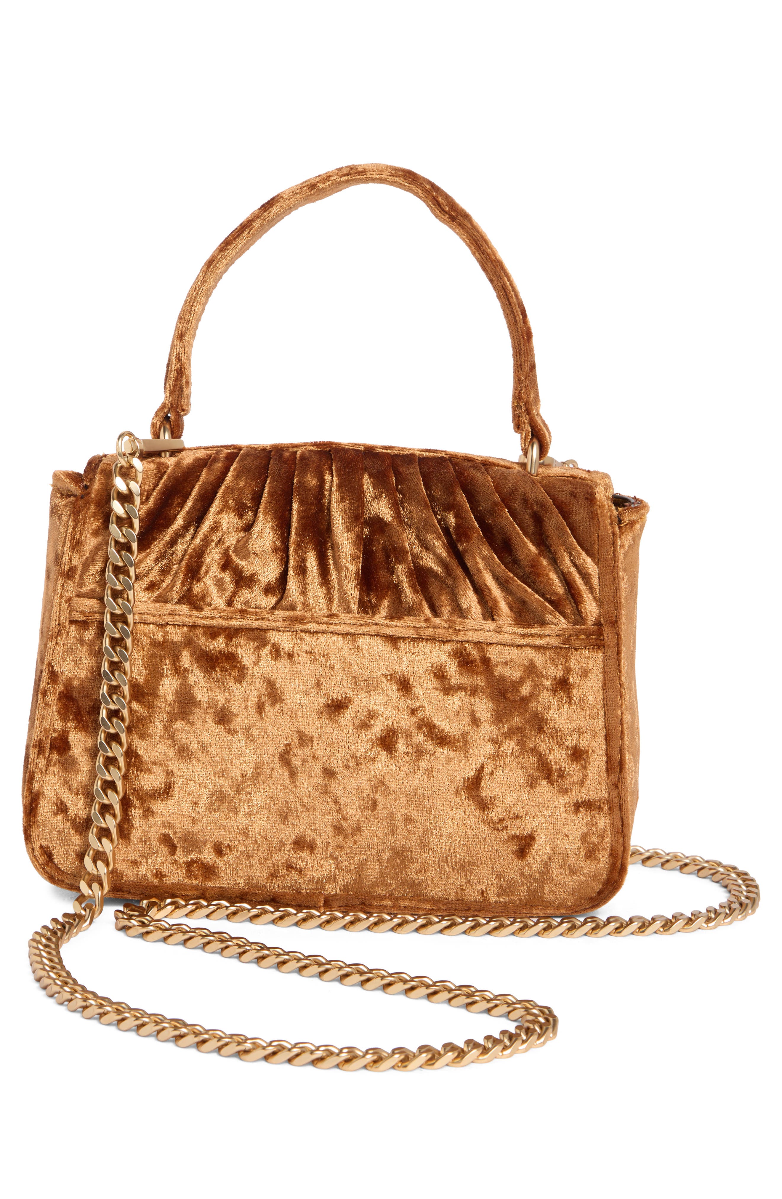 Sam Edelman Ellie Pleated Top Handle Bag, Alternate, color, Brown