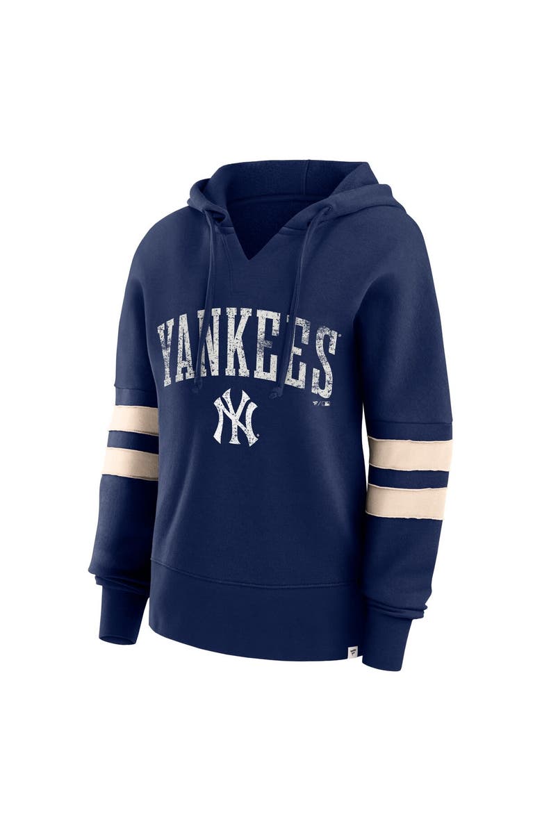 FANATICS Women's Fanatics Branded Navy New York Yankees Bold Move Notch Neck Pullover Hoodie, Alternate, color,
