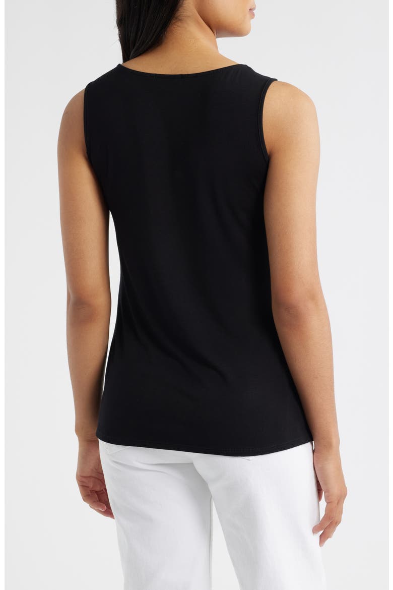 Guipure Lace Accent Scoop Neck Tank, Alternate, color, BLACK