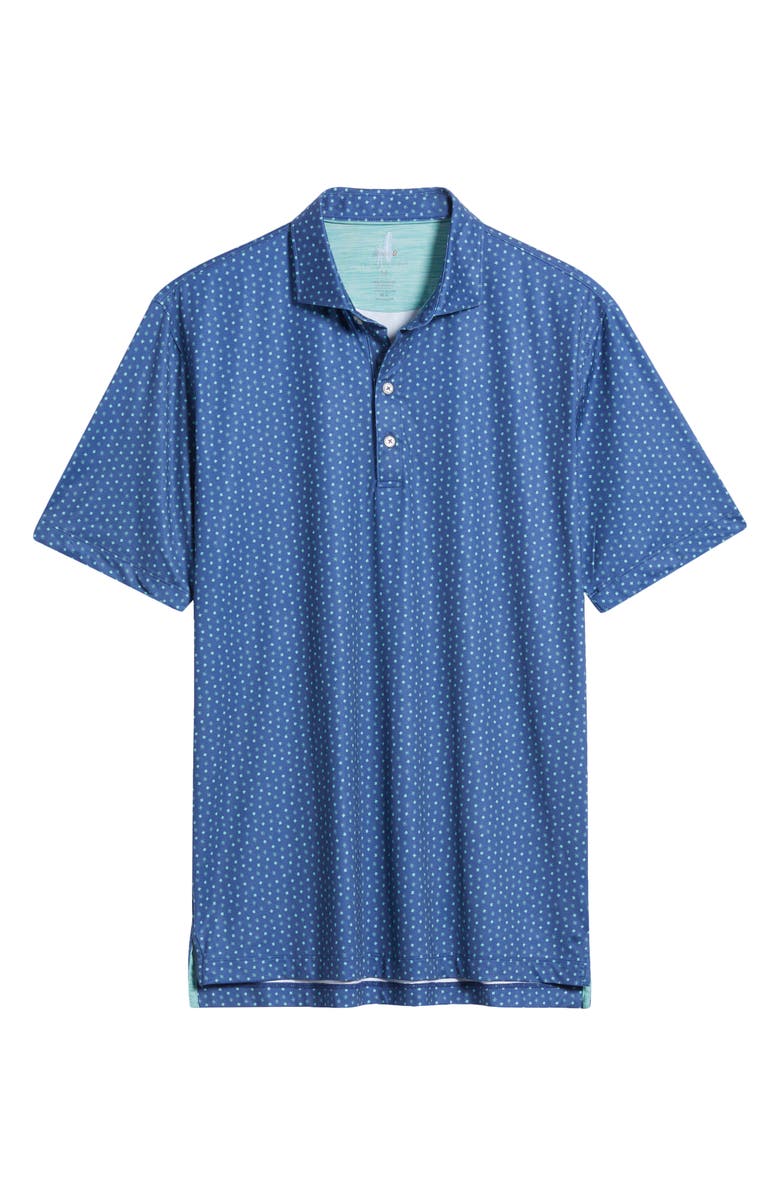johnnie-O Top o' the Morning Scatter Print PREP-FORMANCE Golf Polo, Alternate, color, Lake