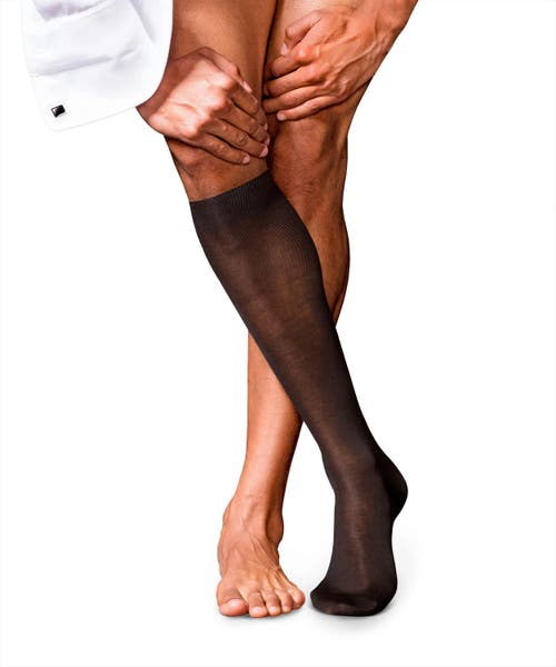 Falke No. 9 Egyptian Cotton Luxury Dress Socks In Black
