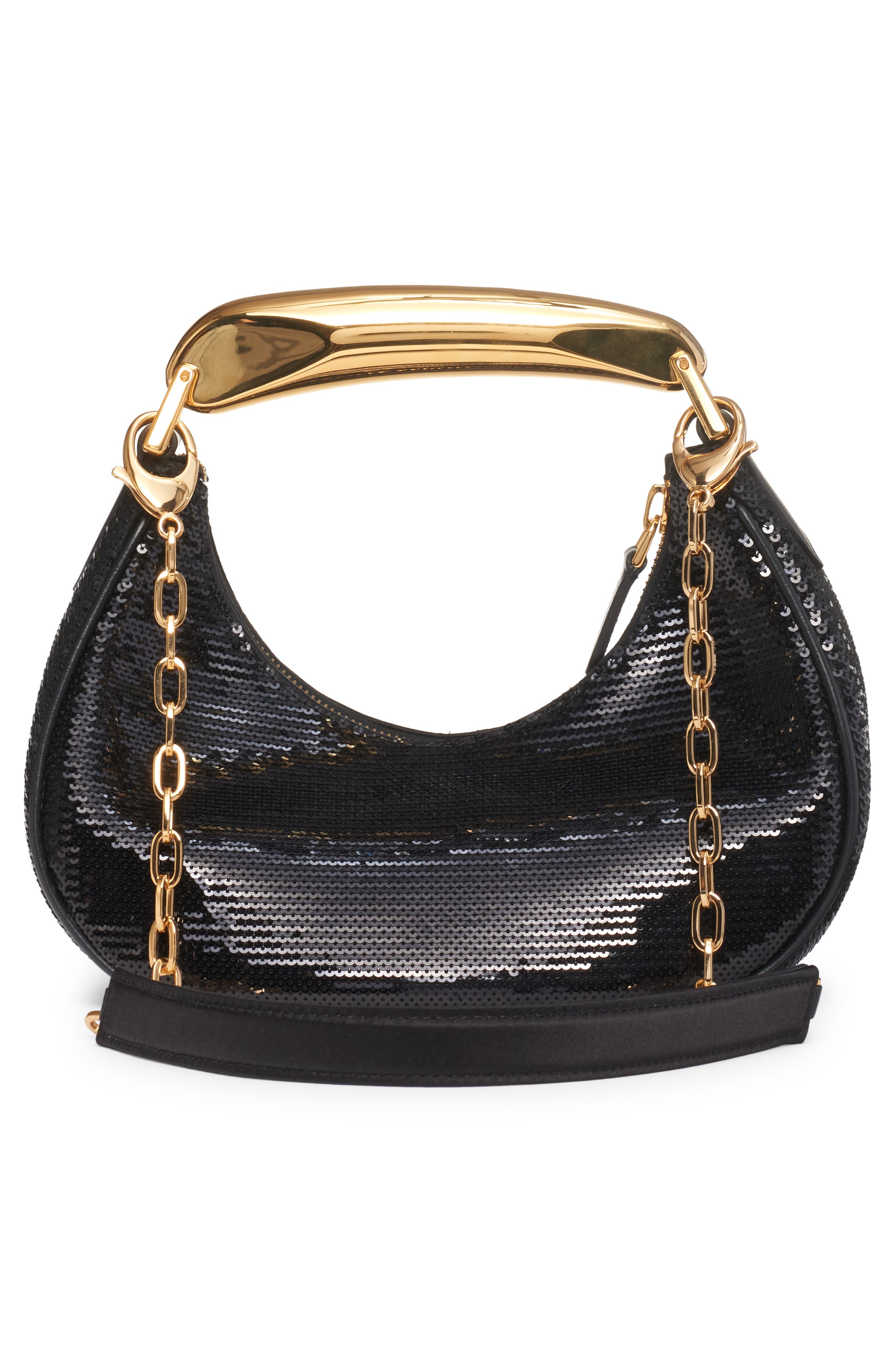 TOM FORD Mini Bianca Sequin Top Handle Bag, Alternate, color, 