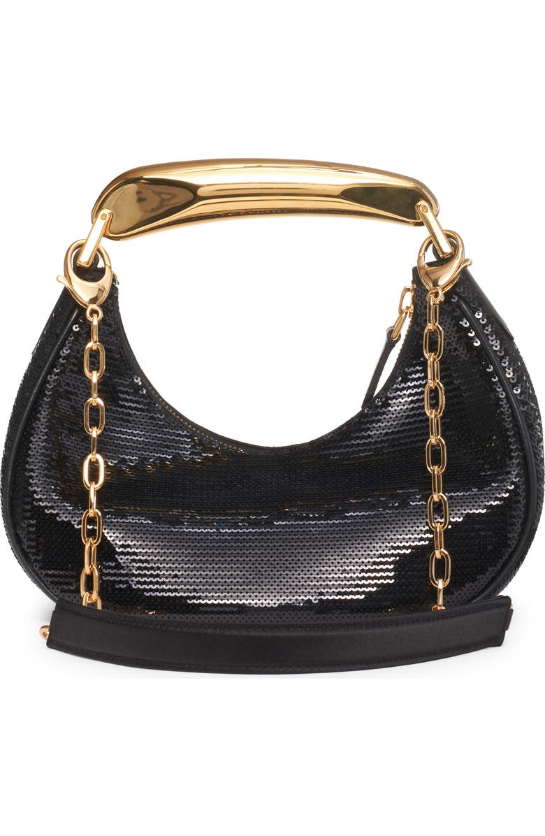 TOM FORD Mini Bianca Sequin Top Handle Bag, Alternate, color,