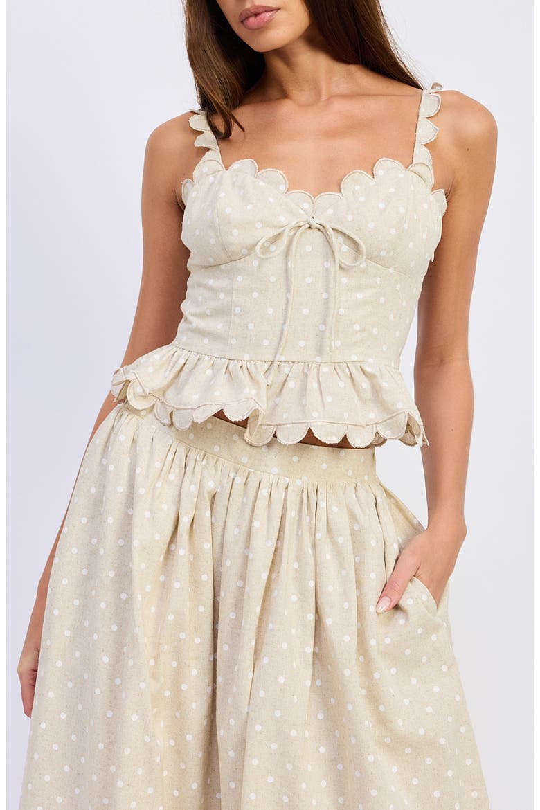 Elise Embroidered Peplum Top, Main, color, NATURAL IVORY