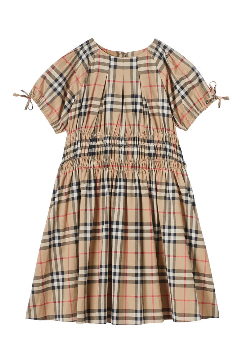 Joyce Archive Smocked Dress, Main, color, ARCHIVE BEIGE