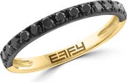 EFFY 14K Gold Black Diamond Ring - 0.4ct.