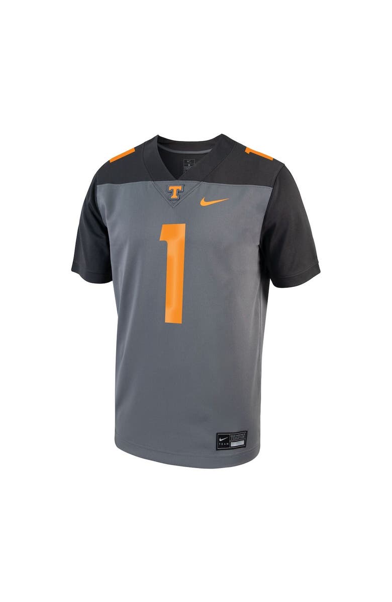 Nike Men's Nike #1 Gray Tennessee Volunteers Alternate Game Football Jersey, Alternate, color, 