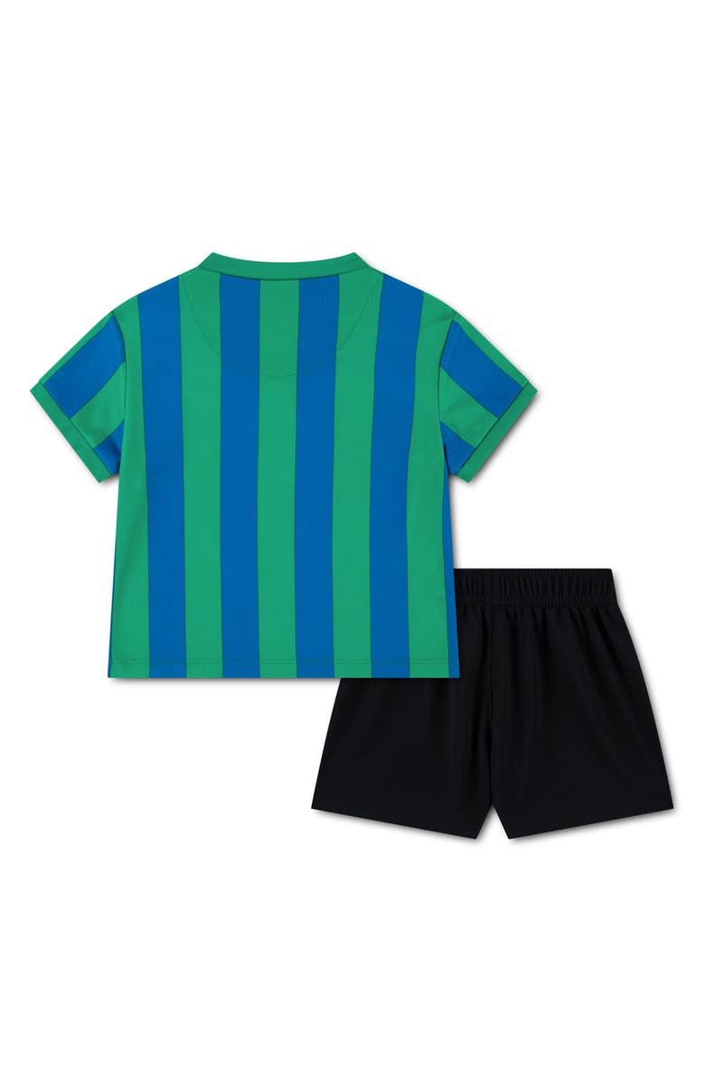 Nike Dri-FIT Goal Mode Stripe T-Shirt & Mesh Shorts Set, Alternate, color, Black