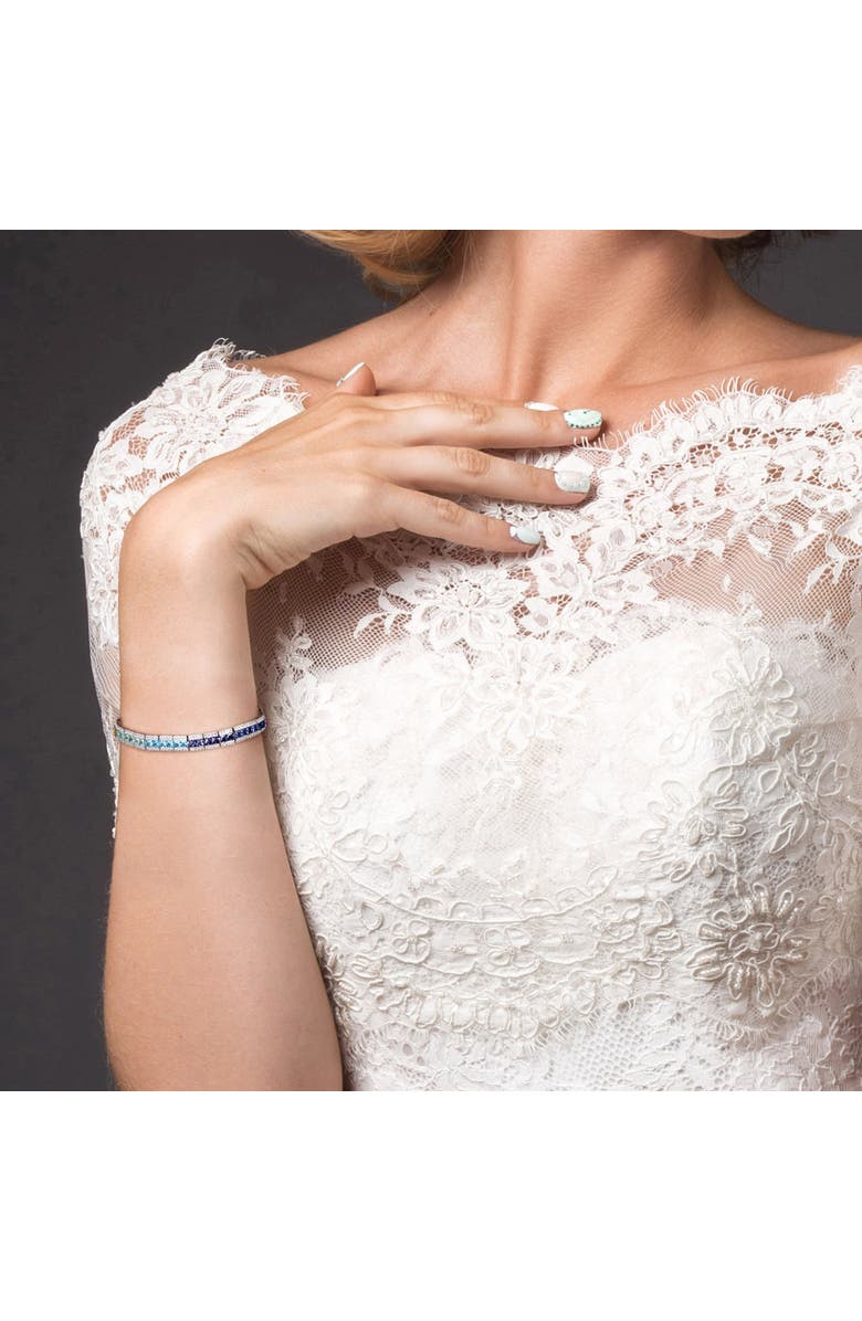 Julianna B. Multi-Color Lab-Created Sapphire Tennis Bracelet, Alternate, color, Sapphire