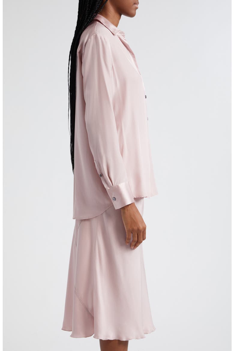 Matte Silk Shirt, Alternate, color, PINK LILAC