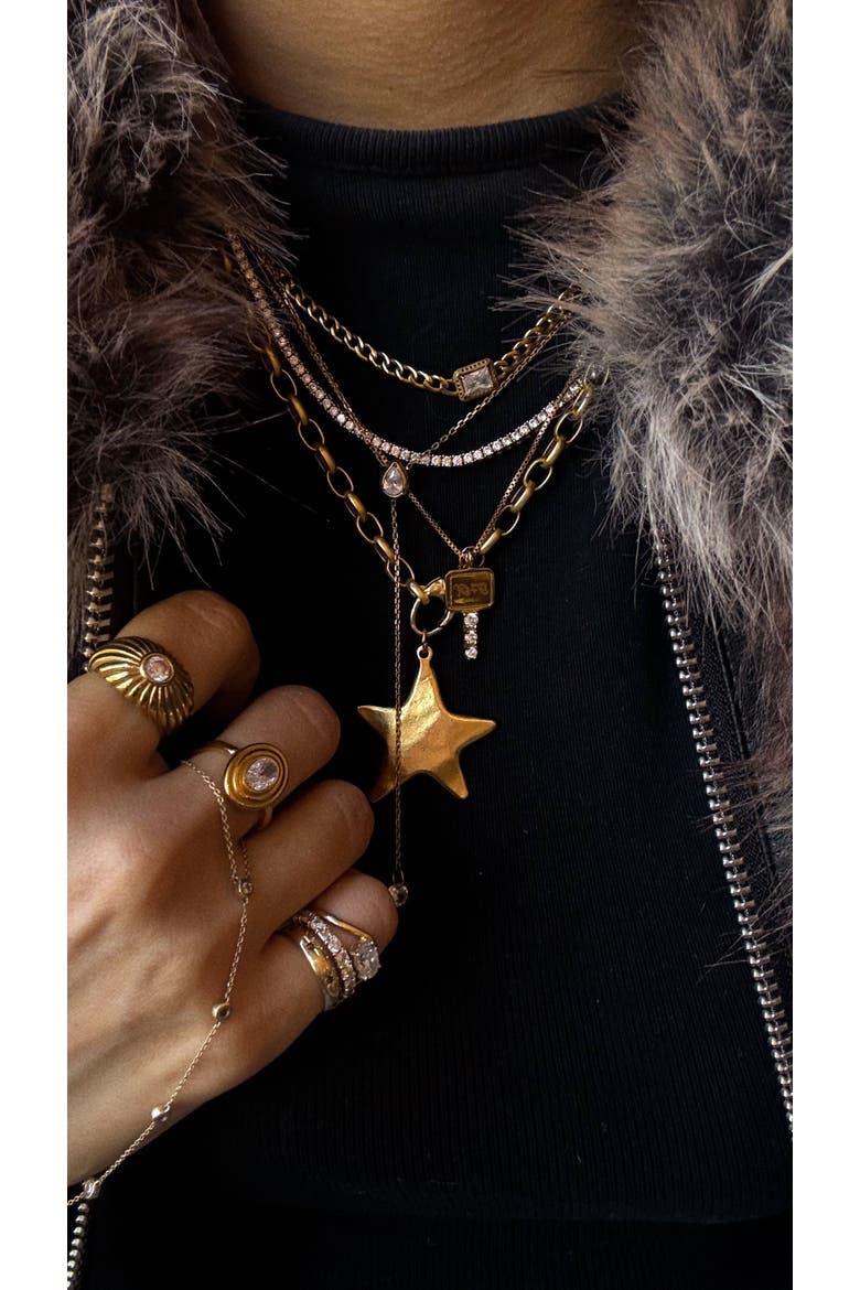 Pear Lariat Necklace, Alternate, color, Gold