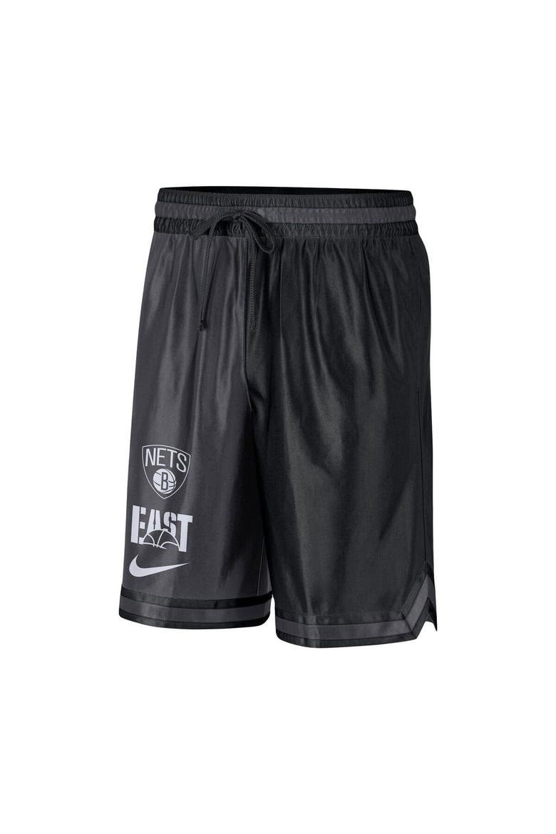 Men's Nike Black/Anthracite Brooklyn Nets Courtside Versus Force Split DNA Performance Shorts, Alternate, color, Black