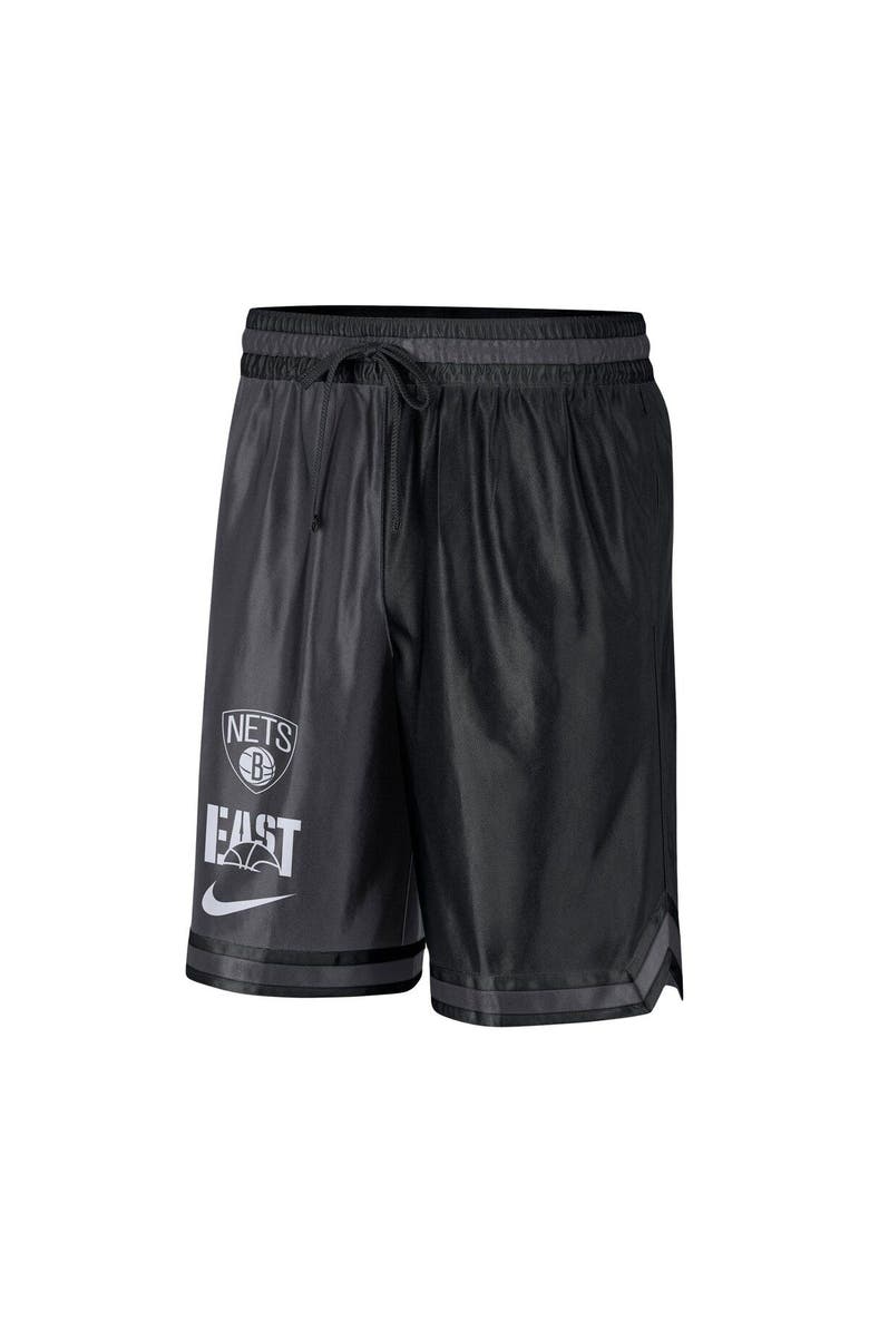 Nike Men's Nike Black/Anthracite Brooklyn Nets Courtside Versus Force Split DNA Performance Shorts, Alternate, color, Black