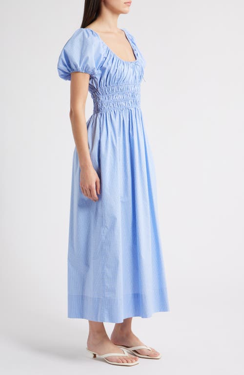 Faithfull The Brand Yolaine Cotton Midi Dress In Blue