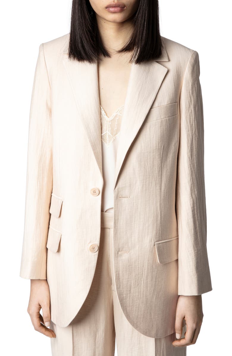 Zadig & Voltaire Two-Button Blazer, Main, color, 