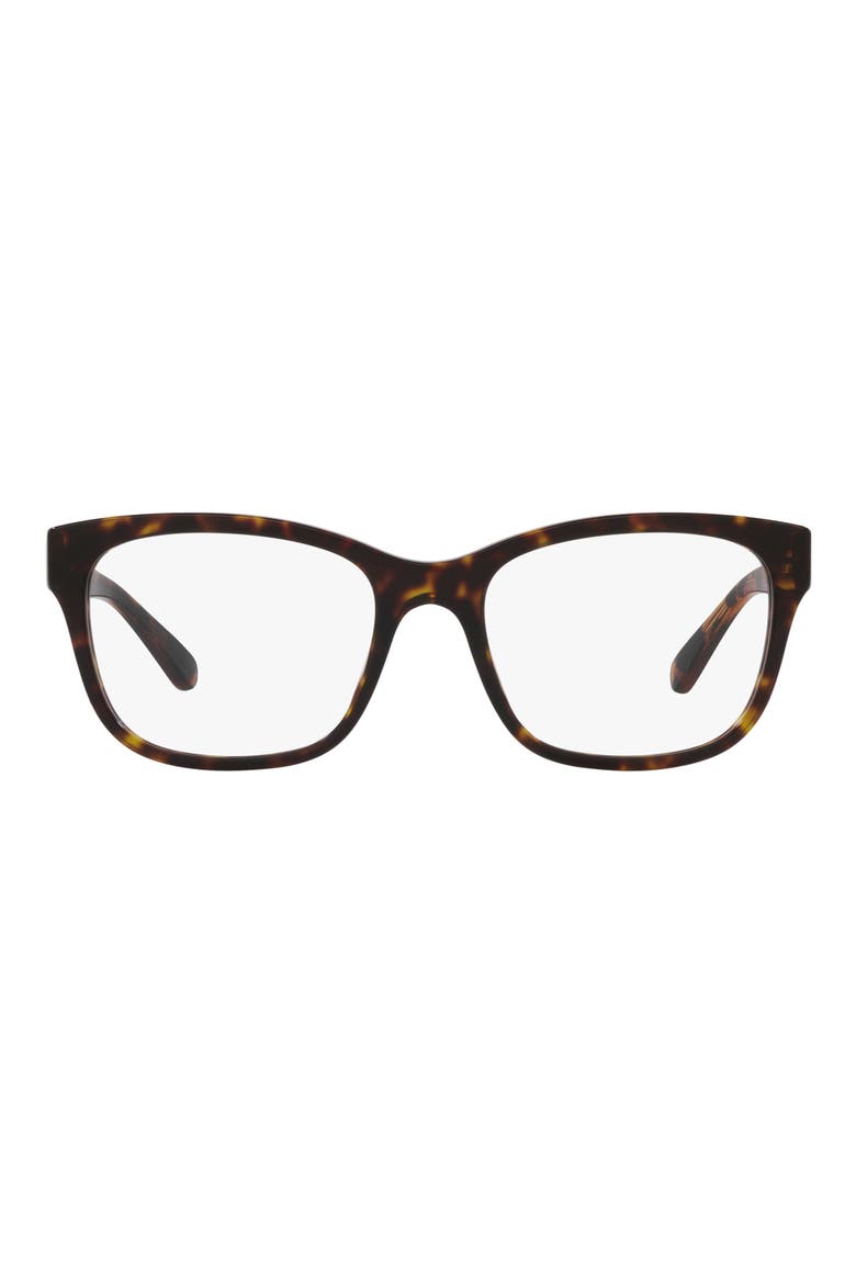 53mm Square Optical Glasses, Main, color, DK TORT