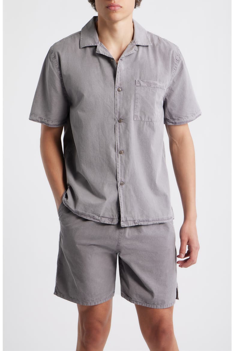 Air Cotton Camp Shirt, Main, color, SILVER